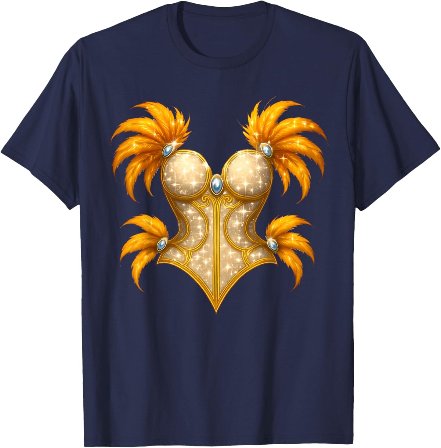 Showgirl Costume Illusion Glam Halloween Top T-Shirt - T-Shirt | Navy