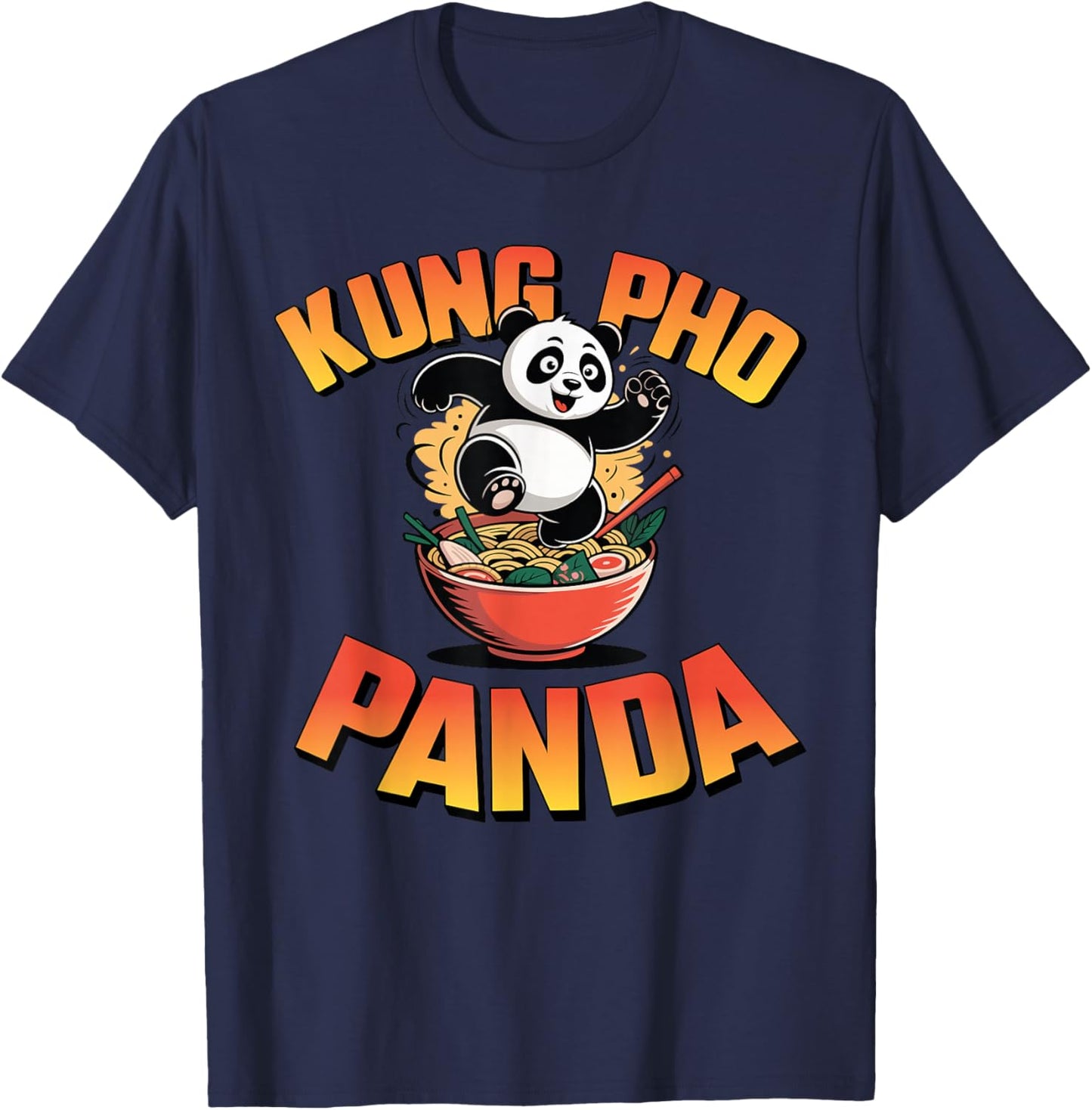 Pholicious Panda Vietnamese Pho Lover Design Kung Fu T-Shirt - T-Shirt | Navy
