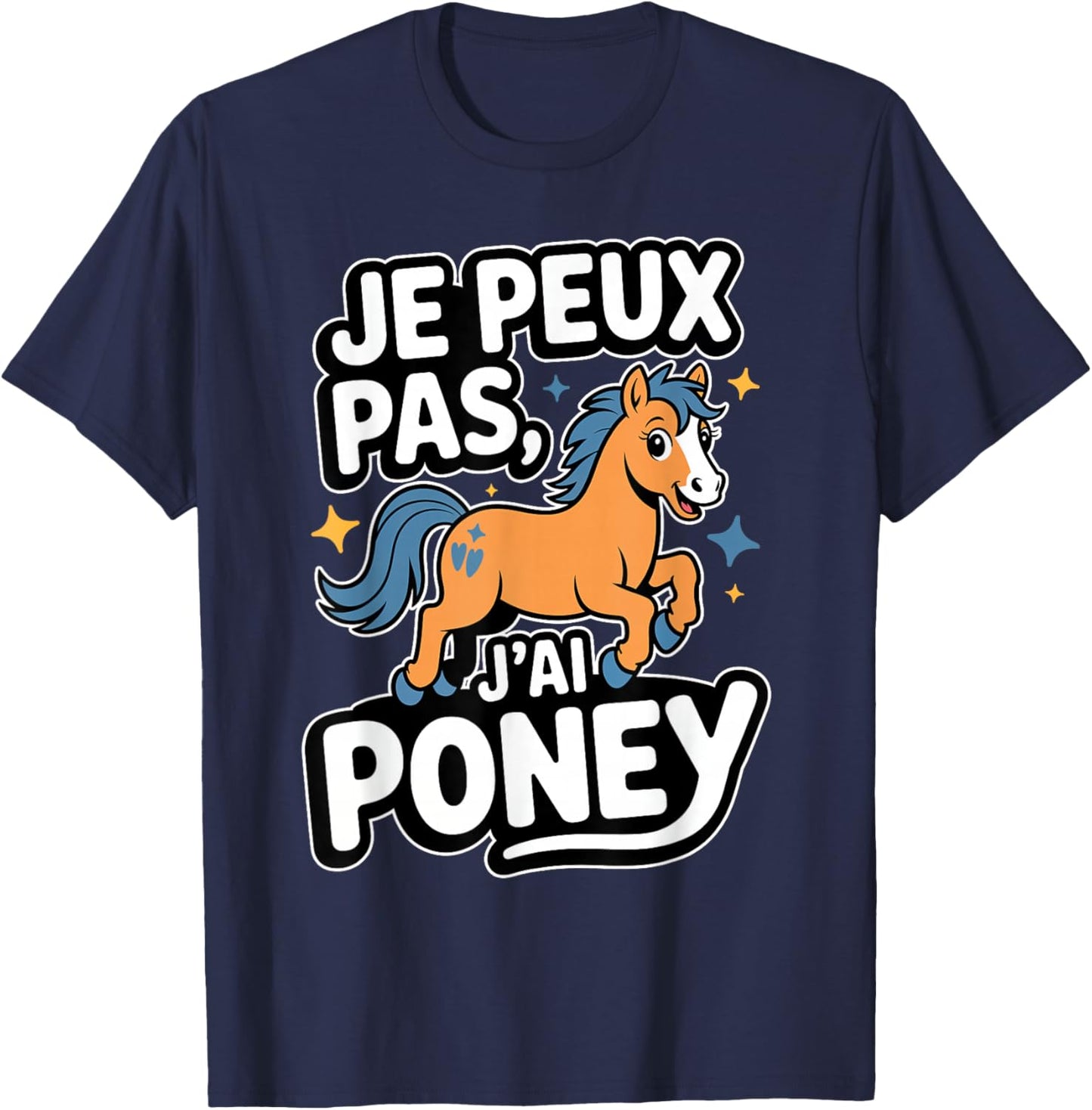 Je Peux Pas J'AI Pony T-Shirt - T-Shirt | Navy