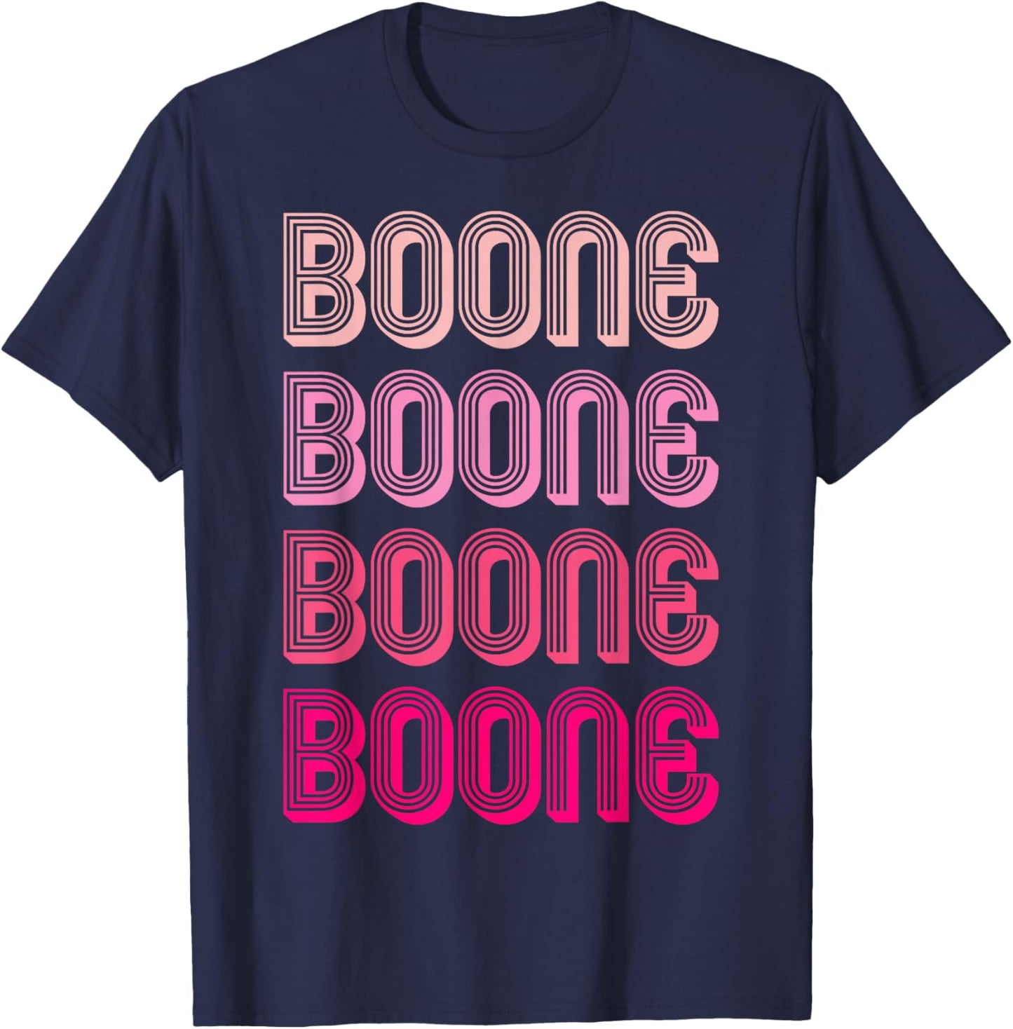 Boone Personalized Name Vintage Women Men Girl T-Shirt - T-Shirt | Navy