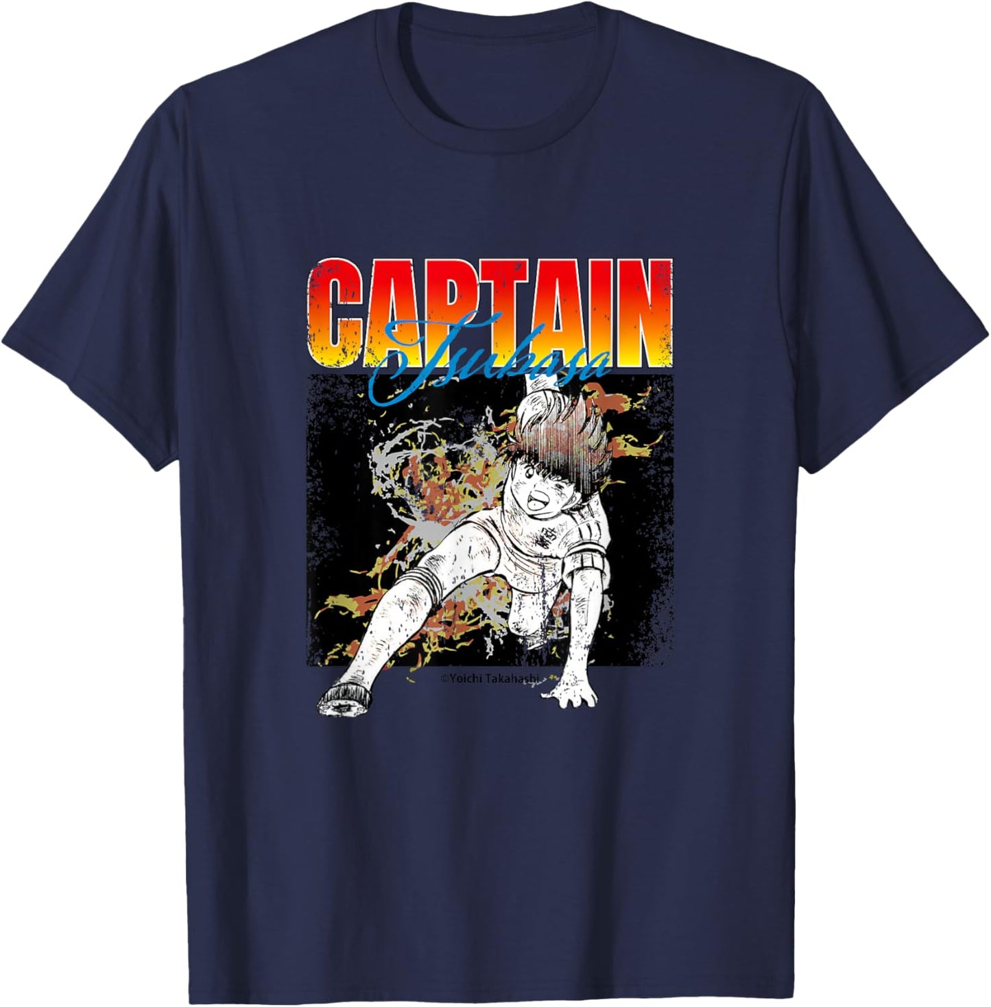 Captain Tsubasa Tsubasa Ozora (Burning Dirt) T-Shirt - T-Shirt | Navy