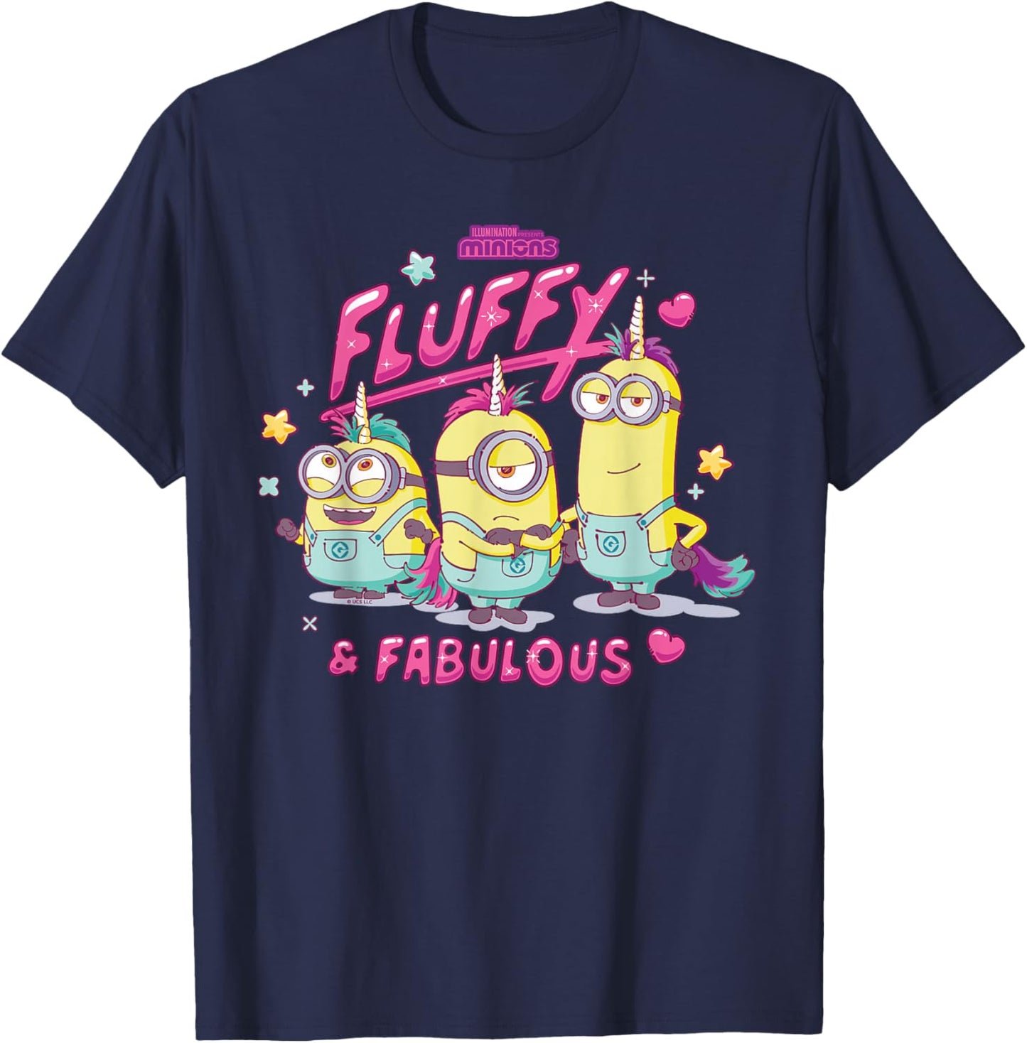 Minions Fluffy & Fabulous T-Shirt - T-Shirt | Navy