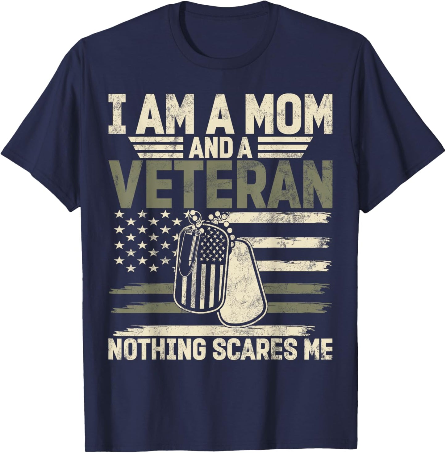 Female Veteran Veteran's Day Women Veteran Soldier Patriotic T-Shirt - T-Shirt | Navy