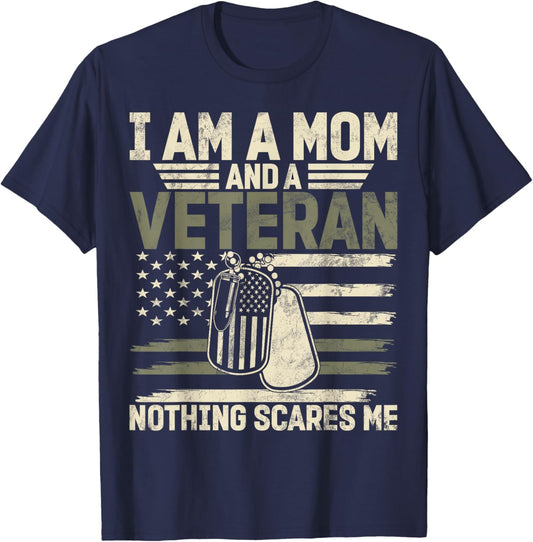 Female Veteran Veteran's Day Women Veteran Soldier Patriotic T-Shirt - T-Shirt | Navy