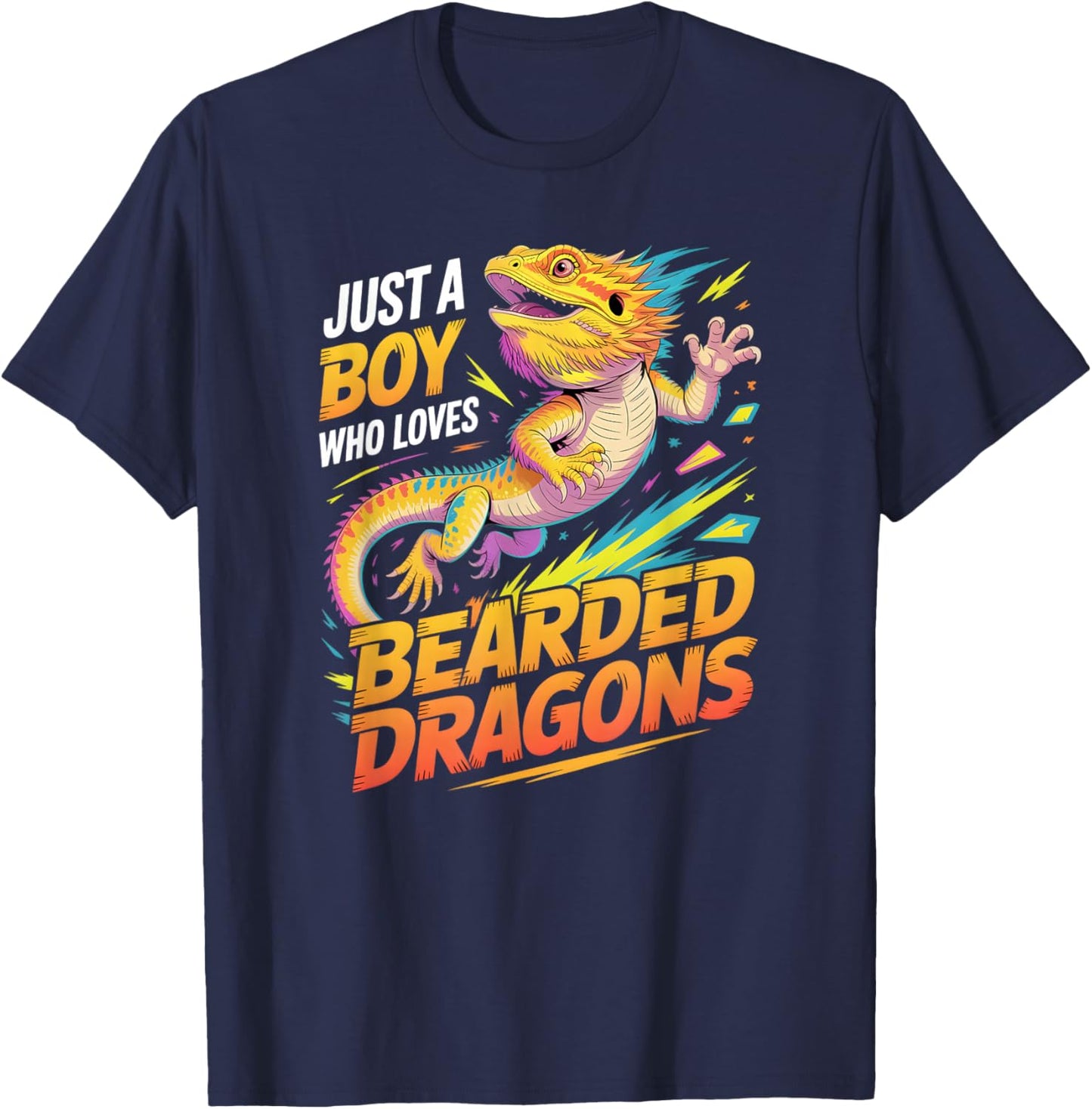 Boys Bearded Dragon T-Shirt - T-Shirt | Navy