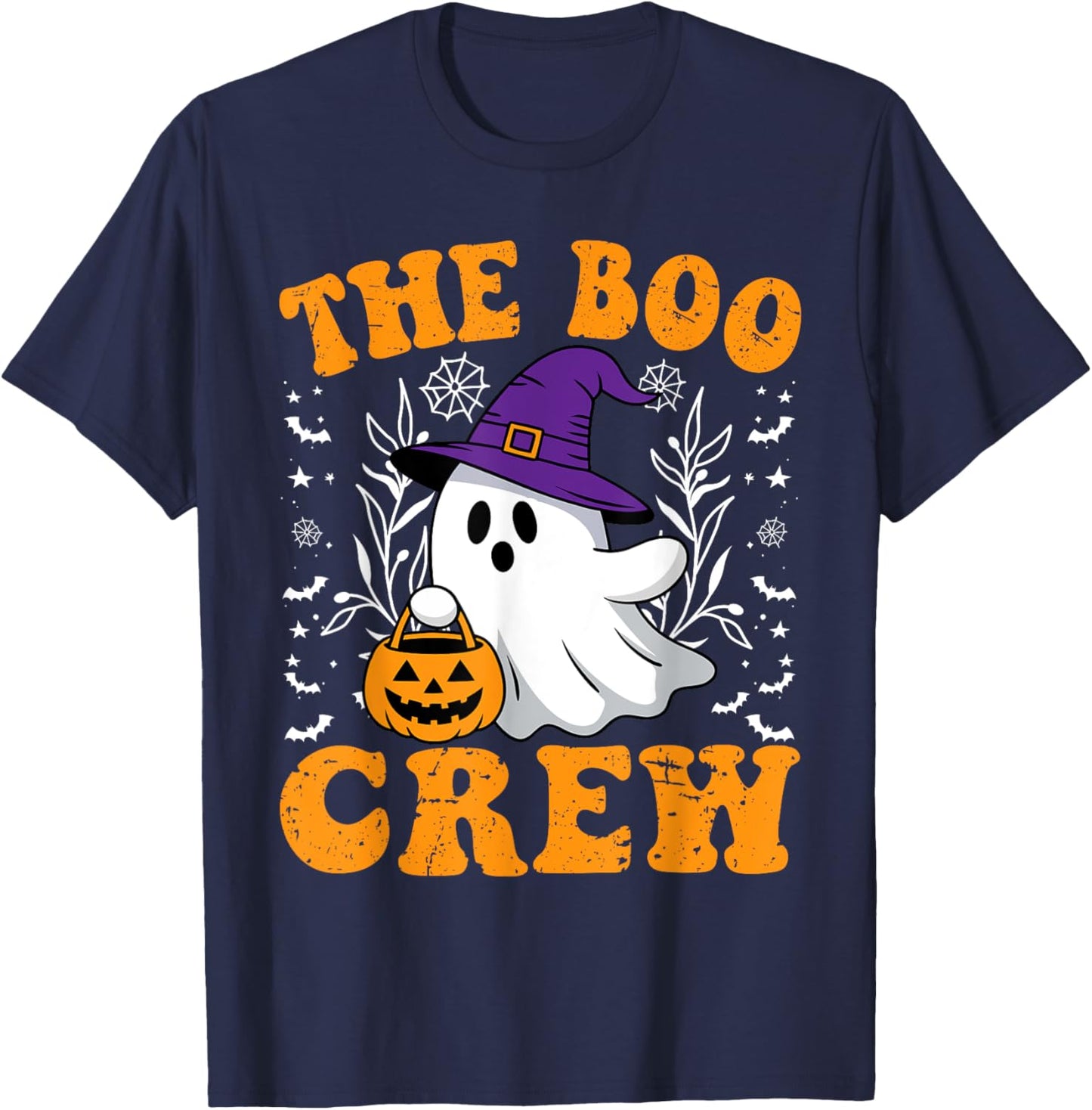 Halloween Ghost The Boo Crew Costume Matching Men Women Kids T-Shirt - T-Shirt | Navy