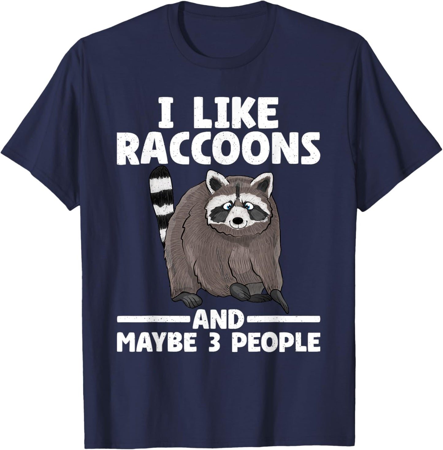 Cool Raccoon Design Women Kids Racoon Raccoon Lover T-Shirt - T-Shirt | Navy