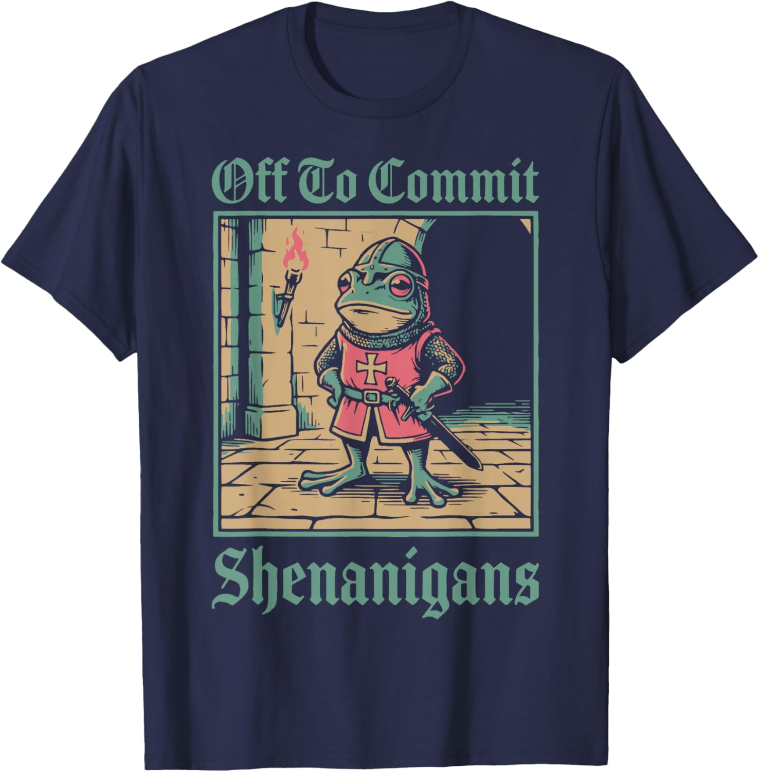 Off to Commit Shenanigans Frog T-Shirt - T-Shirt | Navy