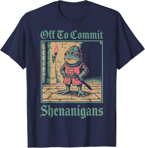 Off to Commit Shenanigans Frog T-Shirt - T-Shirt | Navy