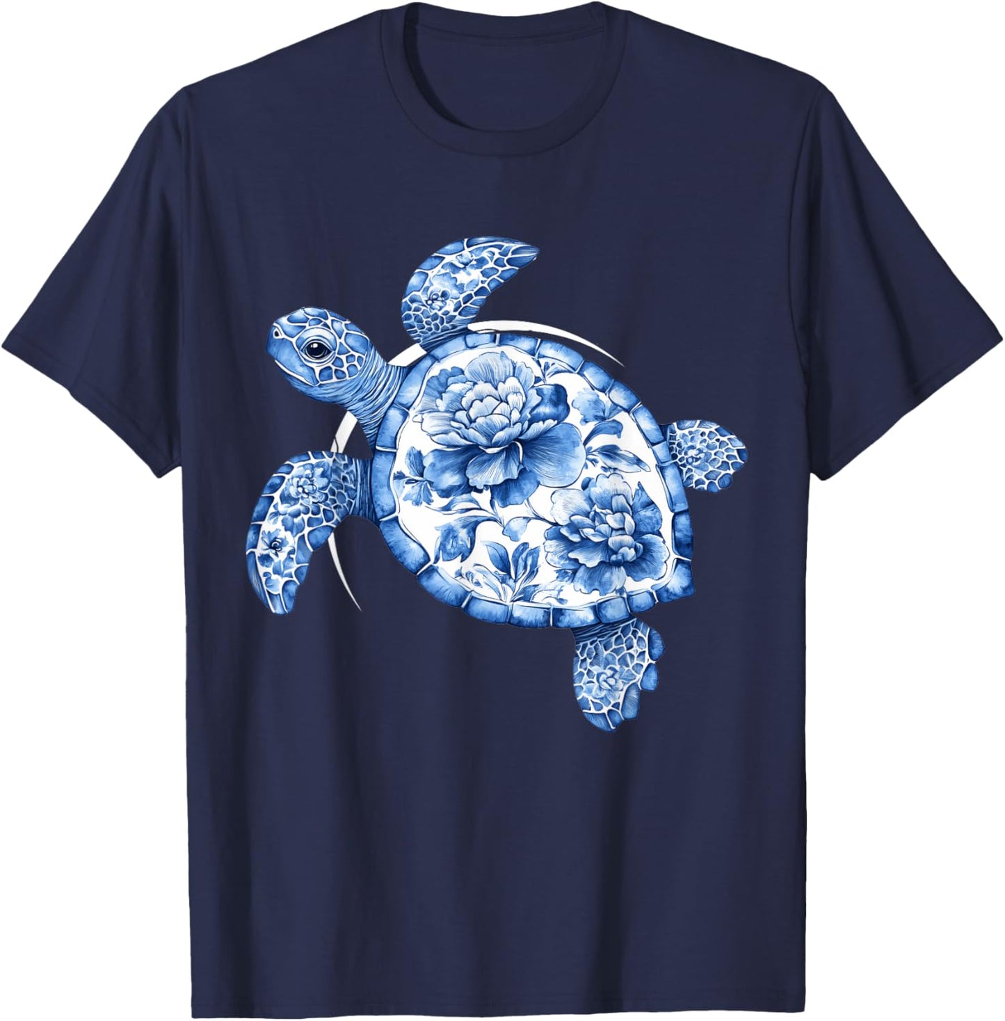Sea Turtle Tribal Beach Hawaiian Maori Sun Love Earth Day T-Shirt - T-Shirt | Navy