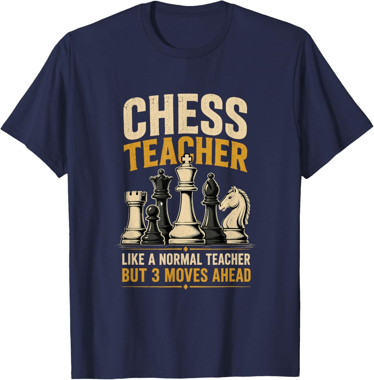 Chess Teacher Shirt Chess Men Women Chess Lover T-Shirt - T-Shirt | Navy