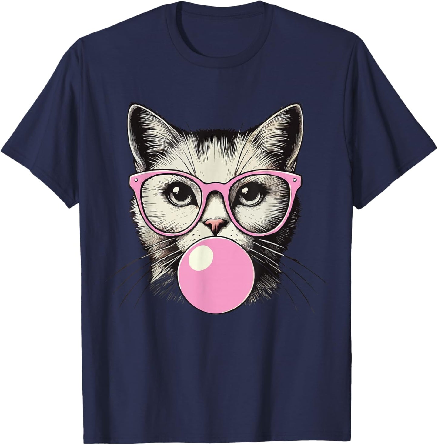 Cute Cat Shirt Funny Cat Lovers T-Shirt - T-Shirt | Navy