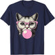 Cute Cat Shirt Funny Cat Lovers T-Shirt - T-Shirt | Navy