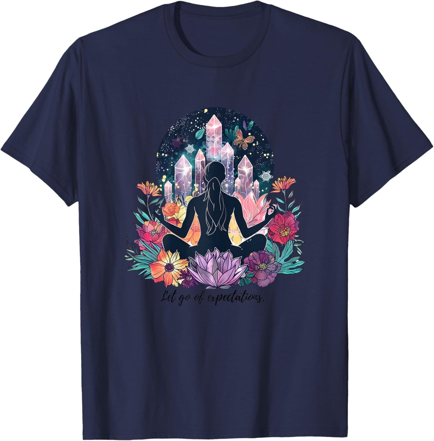 Enhance Your Serenity - Yoga & Meditation Accessory T-Shirt - T-Shirt | Navy