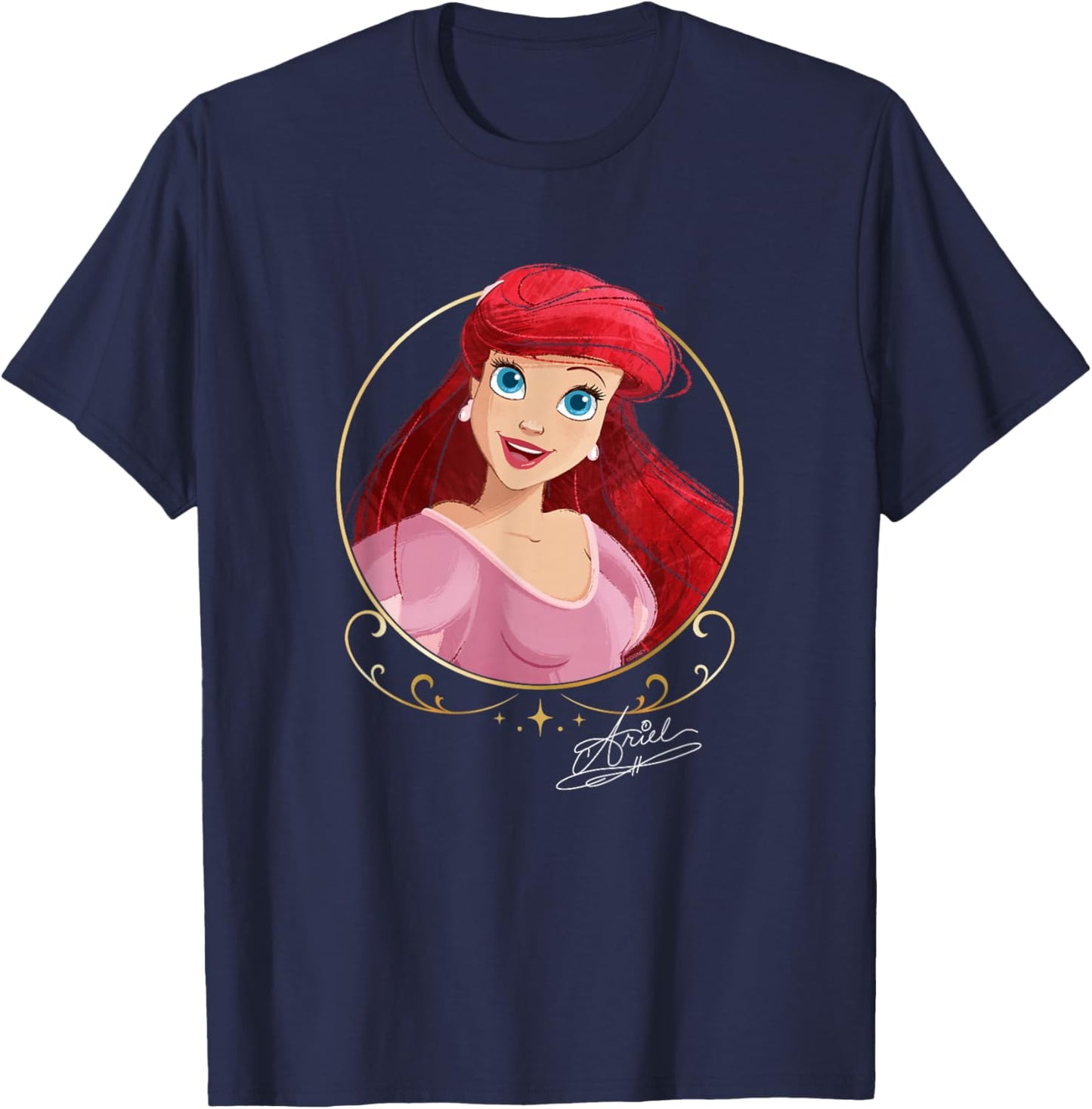 Disney Princess Royalty Group Matching Ariel 2-Sided T-Shirt - T-Shirt | Navy