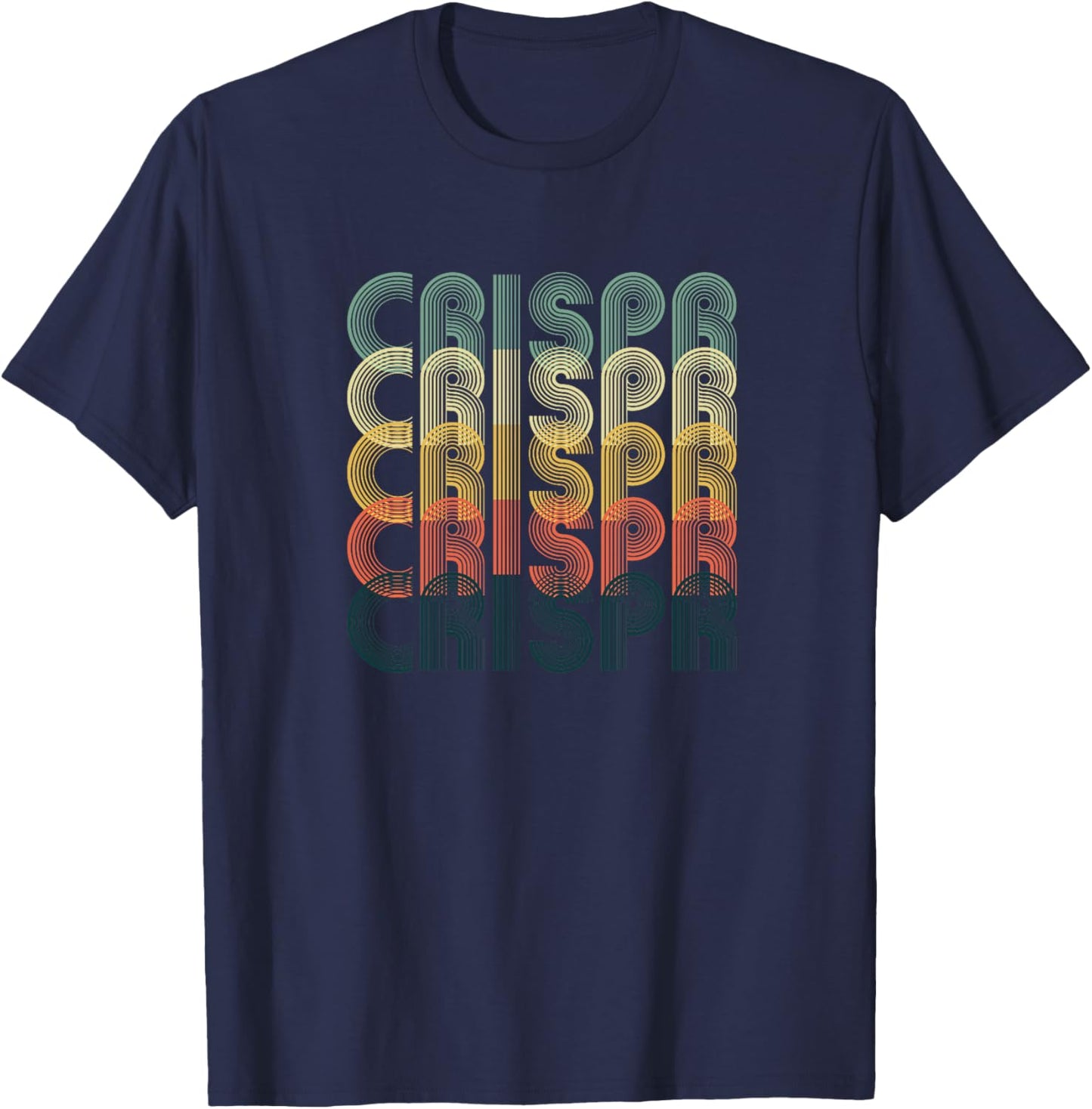 CRISPR Cas9 Vintage Retro Biologie Science Haut de Gamme T-Shirt - T-Shirt | Navy