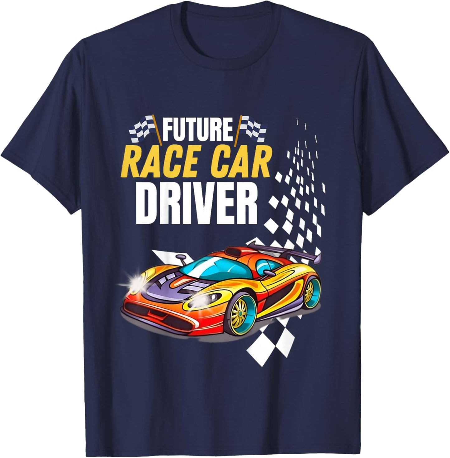 Funny Sarcastic Graphic Design Future Race Car Driver T-Shirt - T-Shirt | Navy