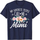 My Favorite People Call Me Mimi Floral Birthday Mimi , Small, Black T-Shirt - T-Shirt | Navy