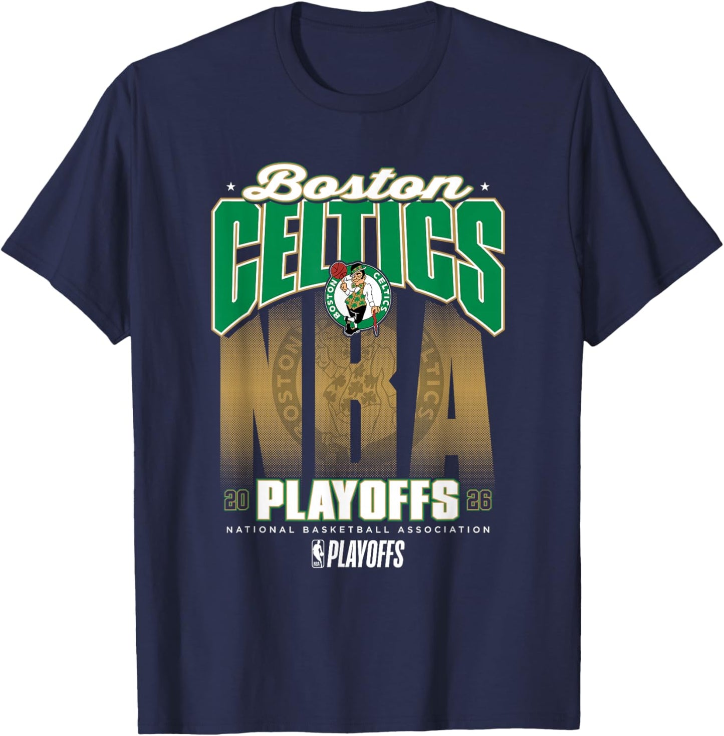 NBA Official 2026 Playoffs Boston Celtics Fade T-Shirt - T-Shirt | Navy