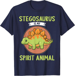 Stegosaurier Stegosaurus T-Shirt - T-Shirt | Navy