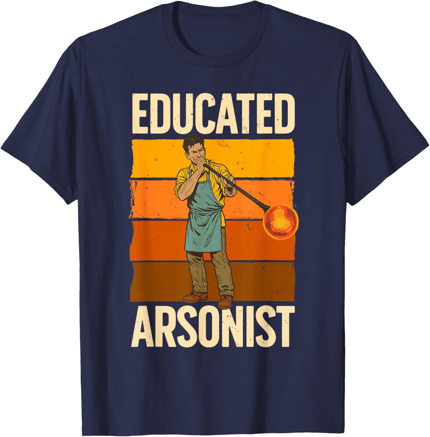 Glassblowing Art Women Glass Blowing Glassblower T-Shirt - T-Shirt | Navy