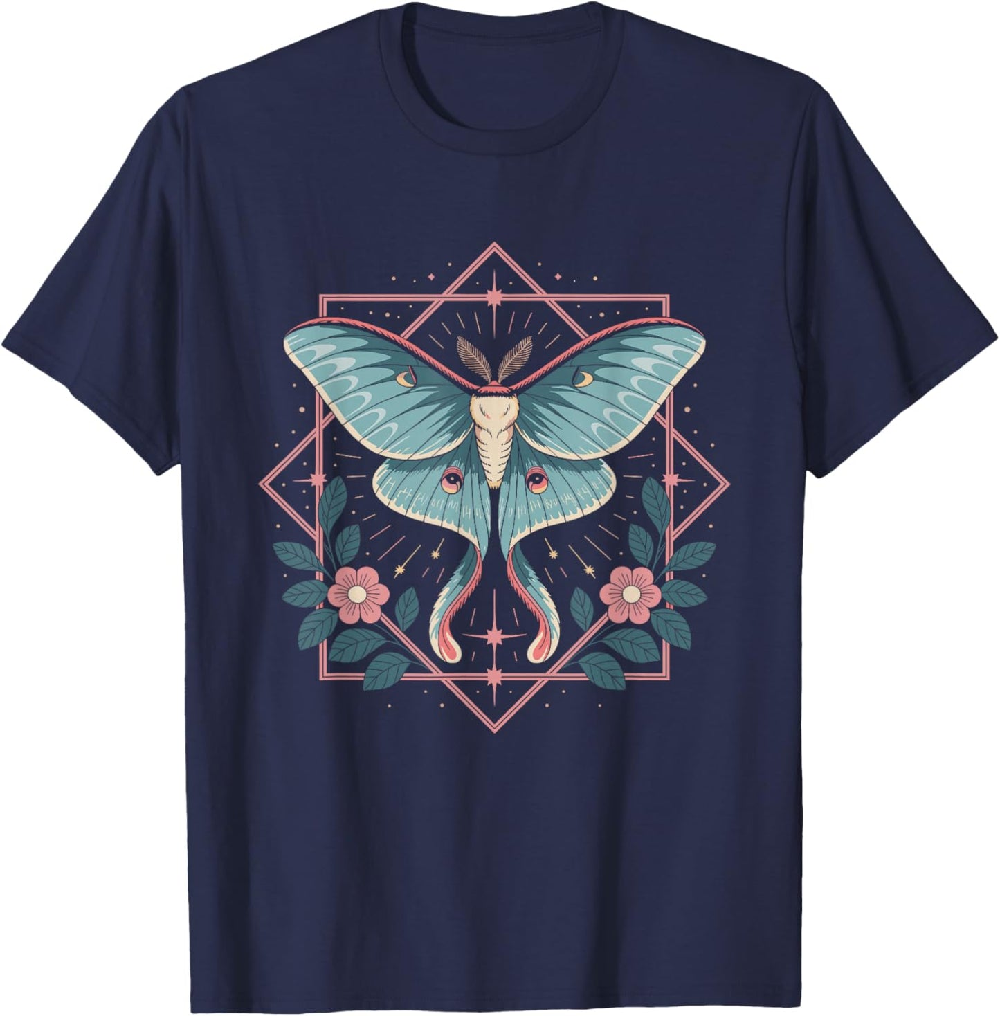 Fairycore Fairy Grunge Aesthetic Goth Fairycore Luna Moth T-Shirt - T-Shirt | Navy