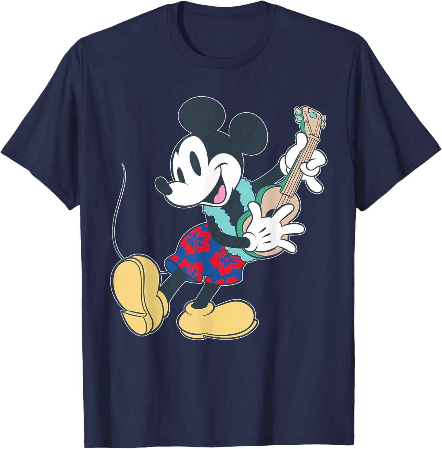 Disney Mickey Mouse Tropical Island Dance Hawai'i Inspired T-Shirt - T-Shirt | Navy