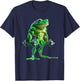 Buff Frog Lifting Weights Funny Fitness Workout Gym Lover T-Shirt - T-Shirt | Navy
