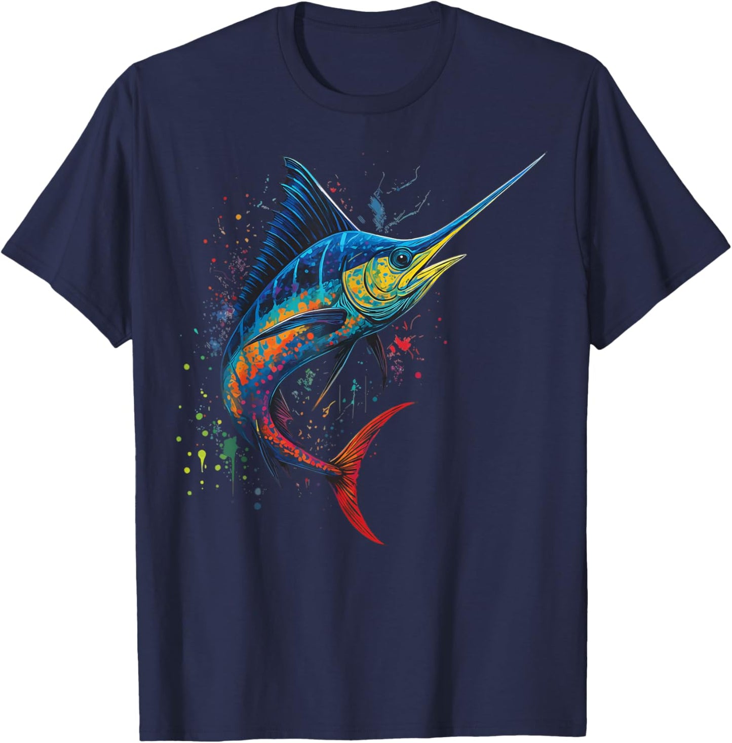 Colorful Greatsword Deep Sea Fishing T-Shirt - T-Shirt | Navy