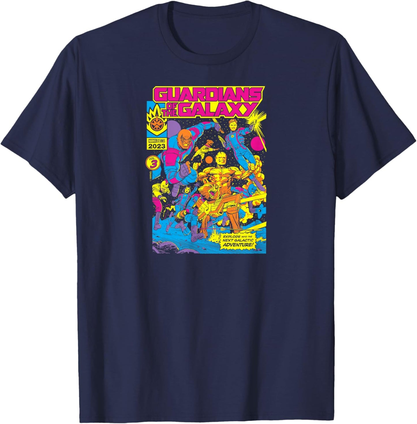 Guardians of The Galaxy - Blacklight T-Shirt - T-Shirt | Navy