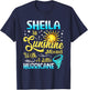 Sheila First Name - Sunshine Mixed Little Hurricane T-Shirt - T-Shirt | Navy