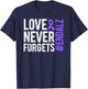End ALZ Alzheimer's Awareness Dementia Love Never Forgets T-Shirt - T-Shirt | Navy