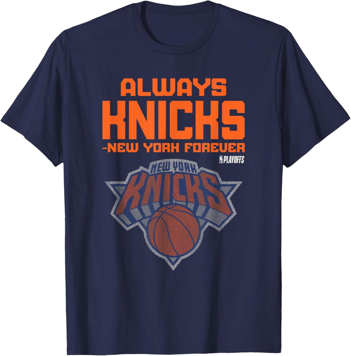 NBA 2026 Playoffs Mantra Knicks Bilboard T-Shirt - T-Shirt | Navy