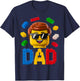 Family Dad Master Builder Building Bricks Blocks Fathers Day T-Shirt - T-Shirt | Navy
