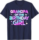 Grandpa of The Birthday Girl Matching Family Birthday Party T-Shirt - T-Shirt | Navy
