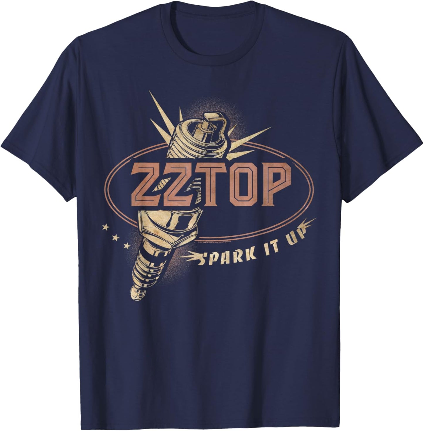 ZZ Top Spark it Up T-Shirt - T-Shirt | Navy