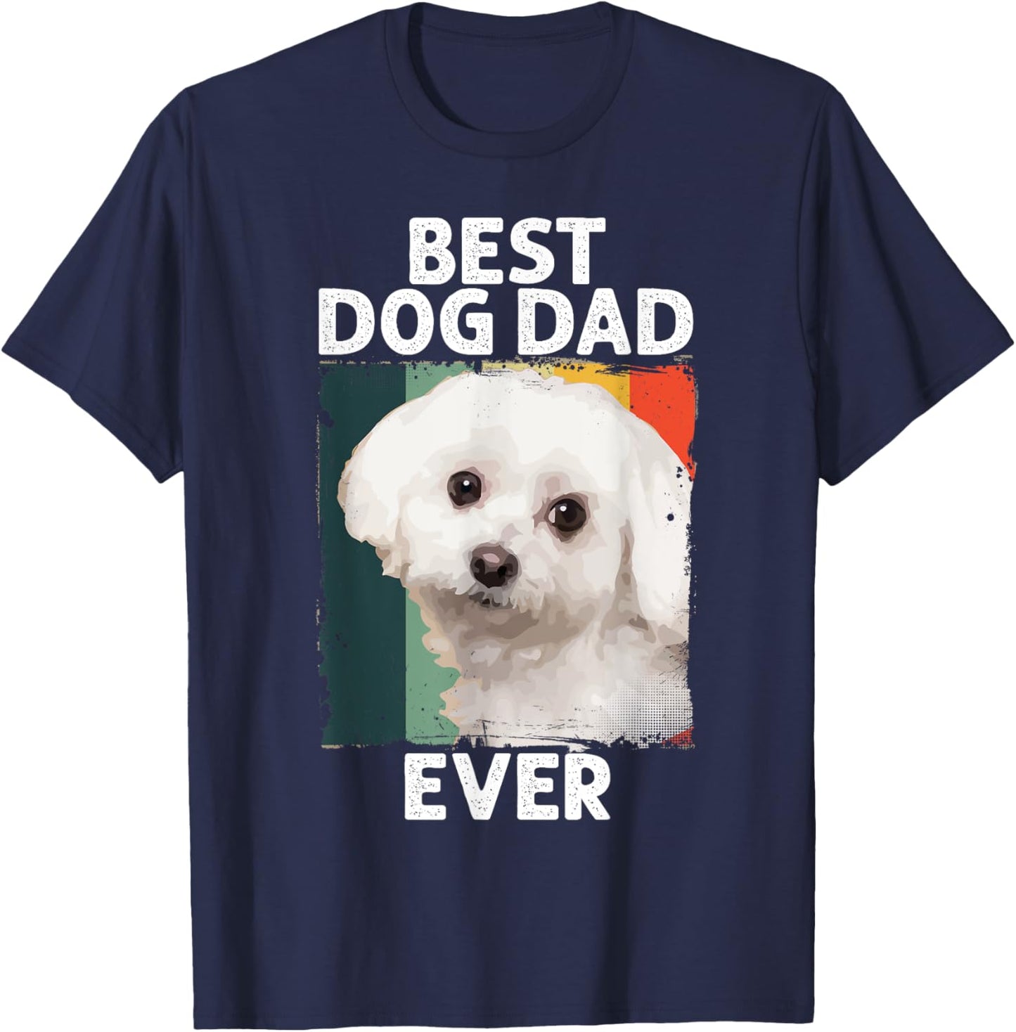 Best Dog Maltese Dad Ever for Father's Day Women T-Shirt - T-Shirt | Navy