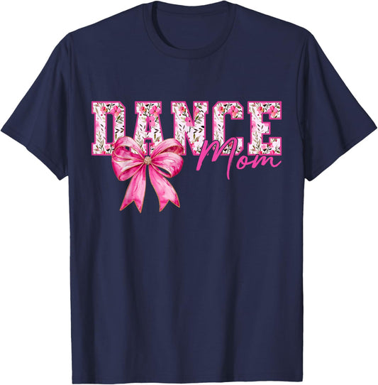 Dance Mom Floral Mother's Day Cheer Mom Dancing Dancer Mama T-Shirt - T-Shirt | Navy