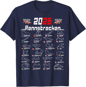 2026 Motorsport Calendar T-Shirt - T-Shirt | Navy