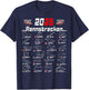 2026 Motorsport Calendar T-Shirt - T-Shirt | Navy