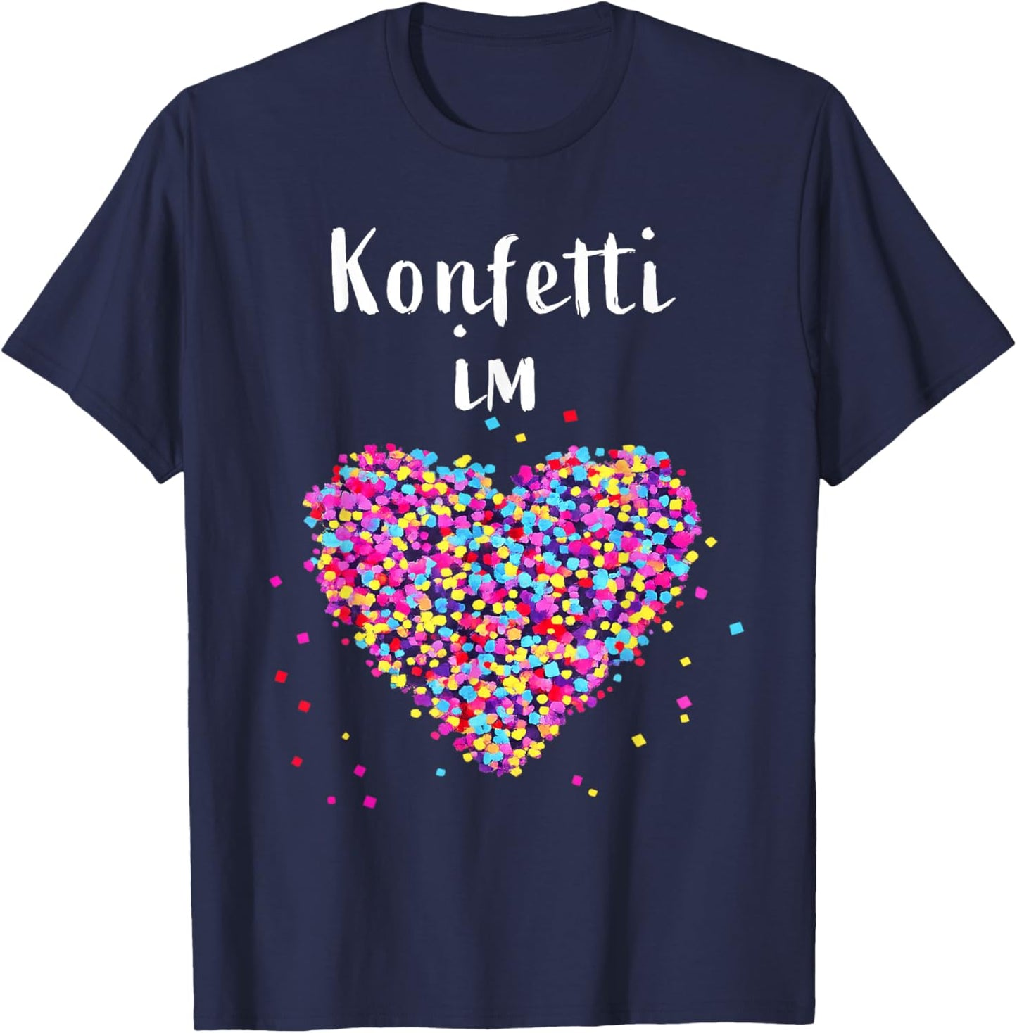Confetti in Heart Fancy Dress Carnival Confetti Costume Outfit T-Shirt - T-Shirt | Navy