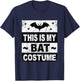 Retro Bat Costume Shirt Halloween Bat Lazy Easy Kids Adult T-Shirt - T-Shirt | Navy