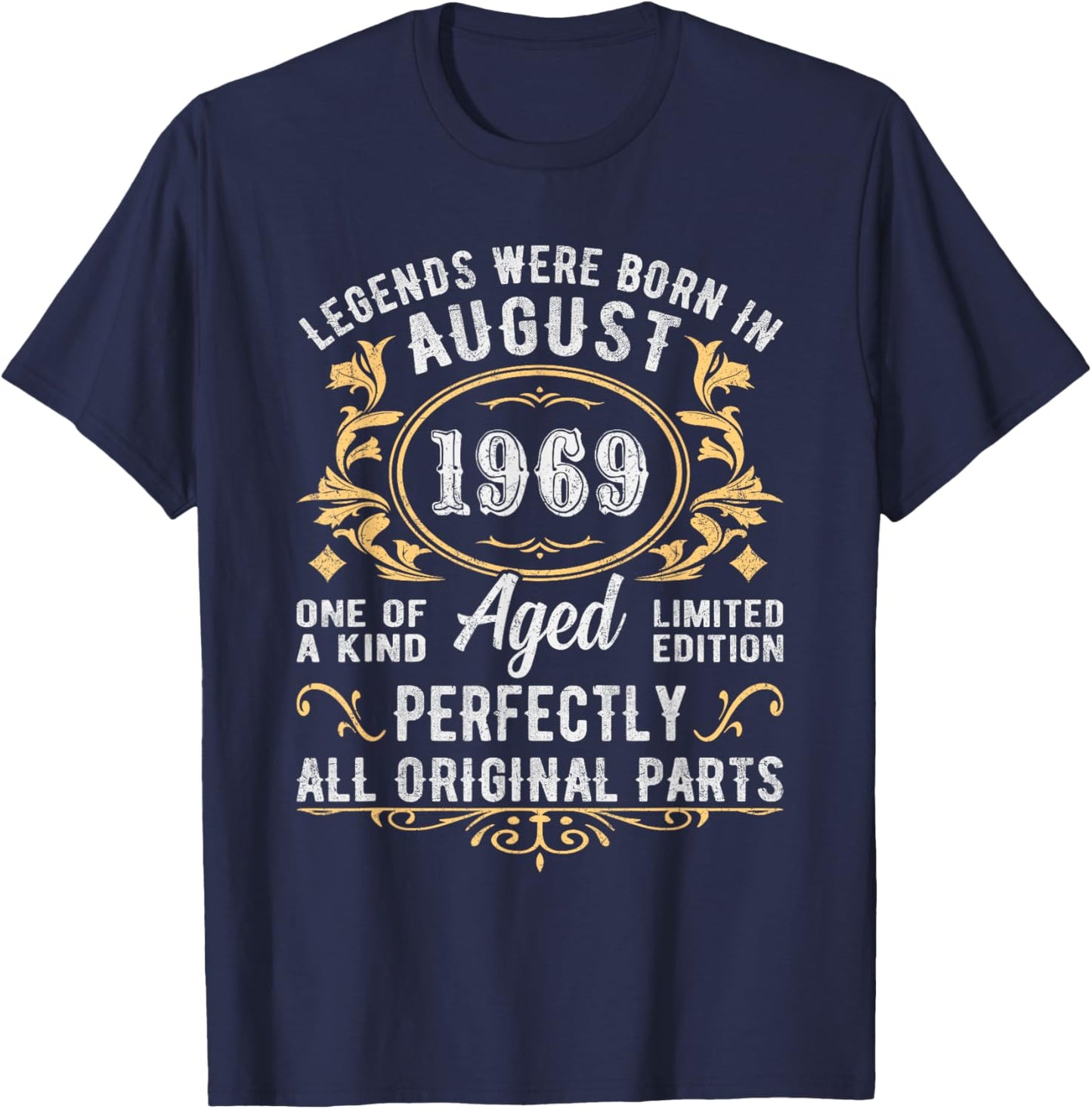 Legenden August 1969 Geboren Jahrgang 1969 Geburtstag T-Shirt - T-Shirt | Navy