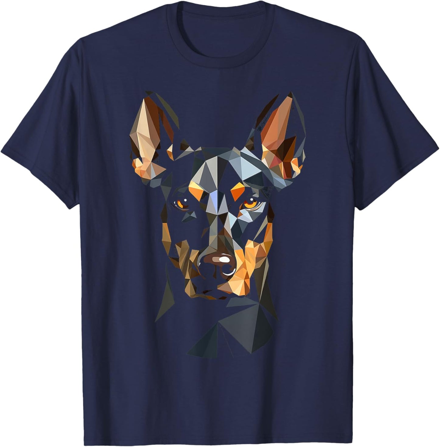 Doberman Motif Pet Art Dog Doberman T-Shirt - T-Shirt | Navy