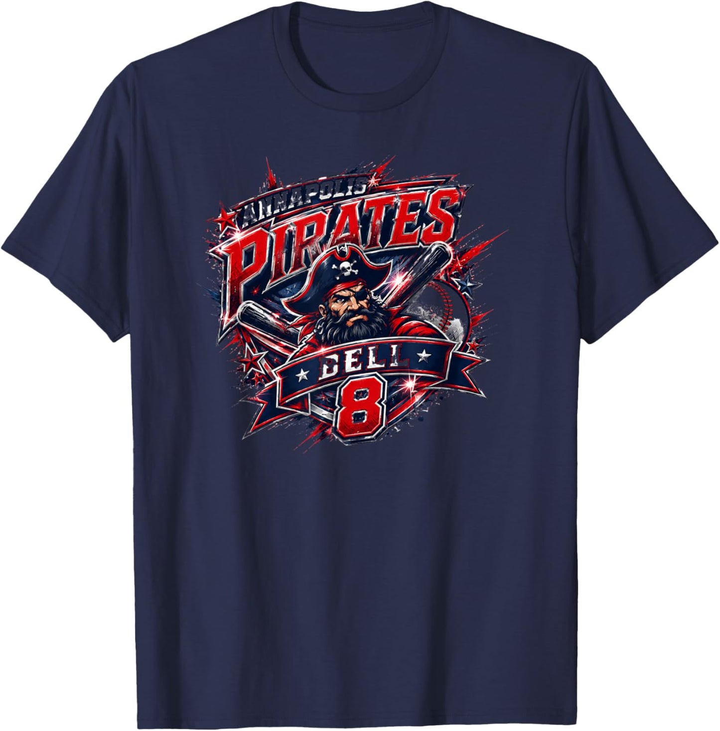 Baseball Noah Bell T-Shirt - T-Shirt | Navy