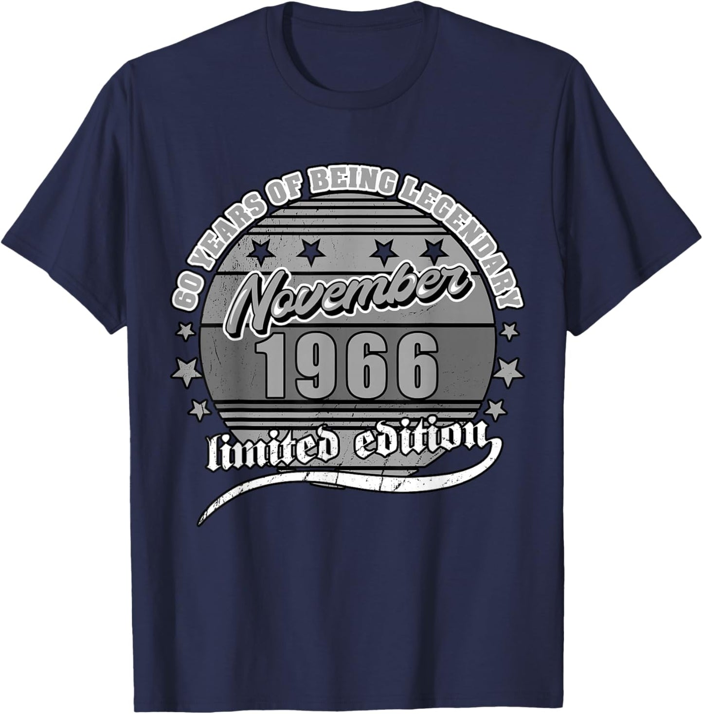 60. Geburtstag November 1966 Jahrgang 60 Jahre Legendary T-Shirt - T-Shirt | Navy