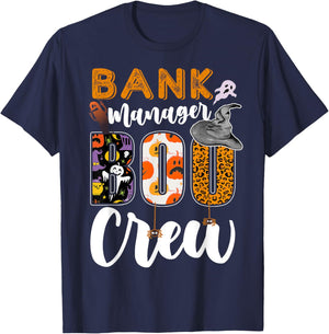 Bank Manager Boo Crew Halloween Matching Banker T-Shirt - T-Shirt | Navy