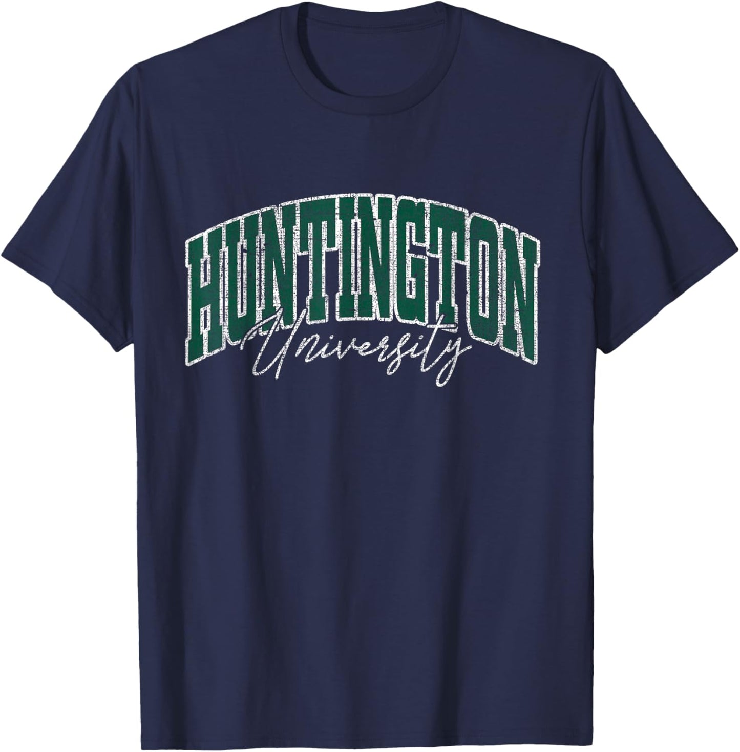 Huntington Varsity Arch Collegiate Women T-Shirt - T-Shirt | Navy