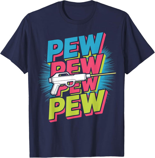 Laser Tag Player Arcade Playing Laser Tag T-Shirt - T-Shirt | Navy
