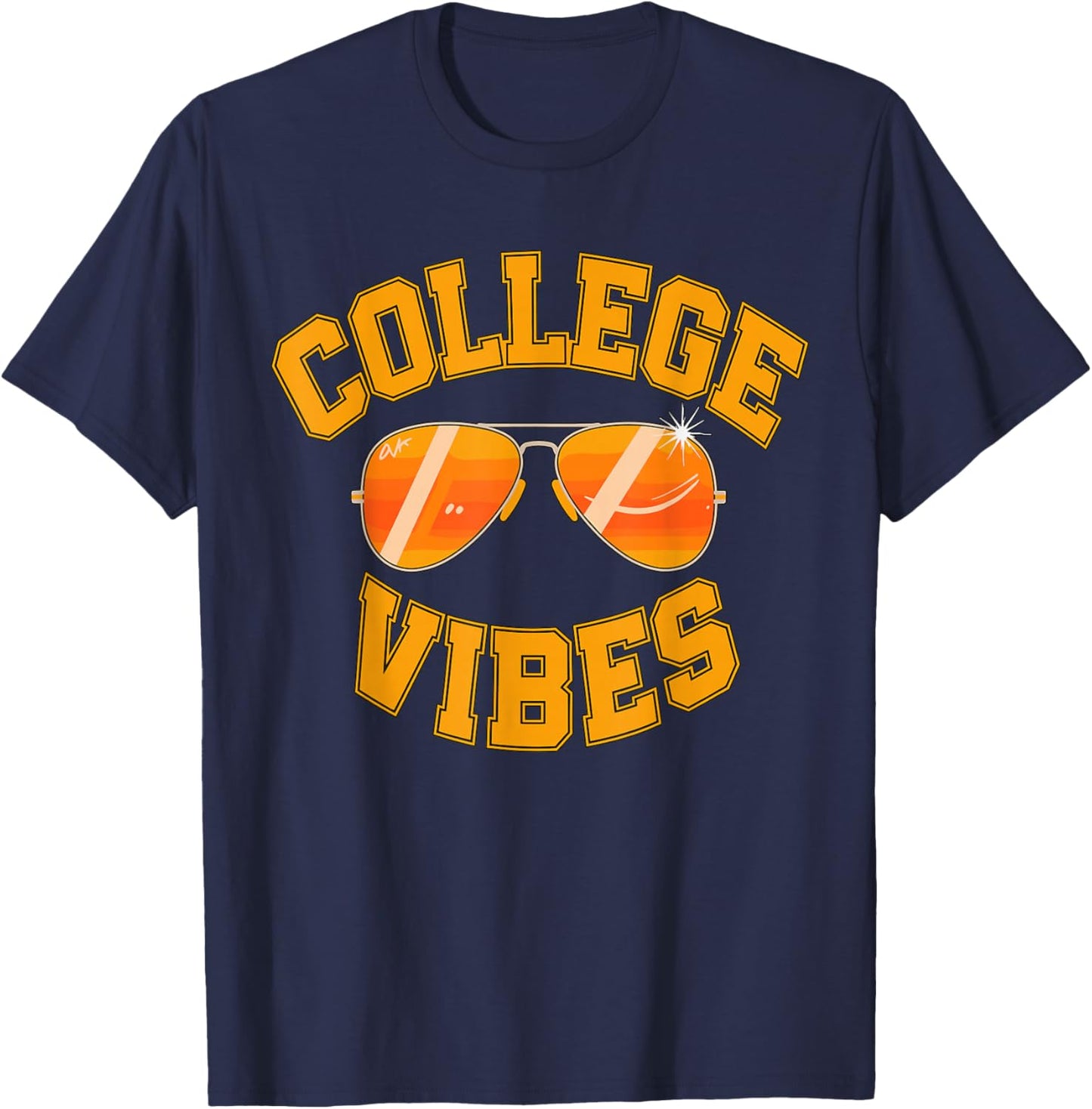 College Vibes Only Student Back to School T-Shirt - T-Shirt | Navy